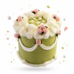 مینی کیک دو نفره سبز